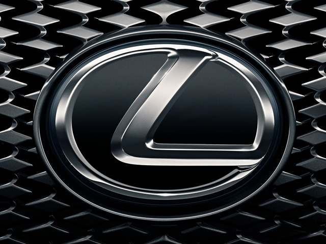 emblem of Lexus luxury car manufacturer