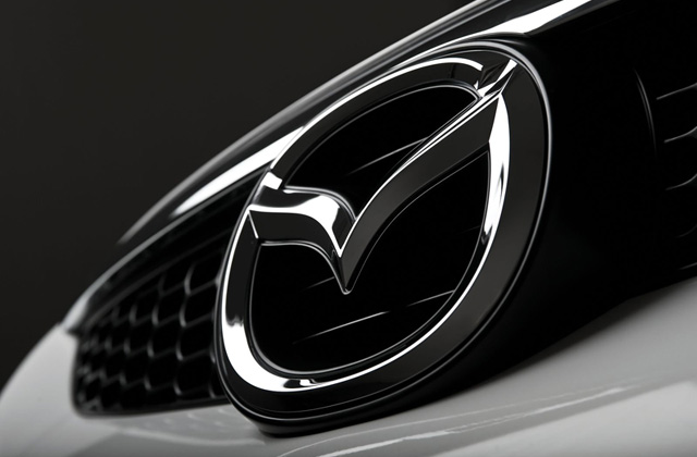 emblem of automaker Mazda